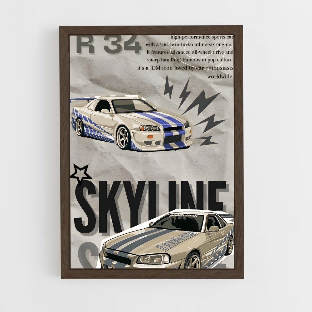 Poster L'Évolution de la Mustang – affiche Nissan (vue 5)